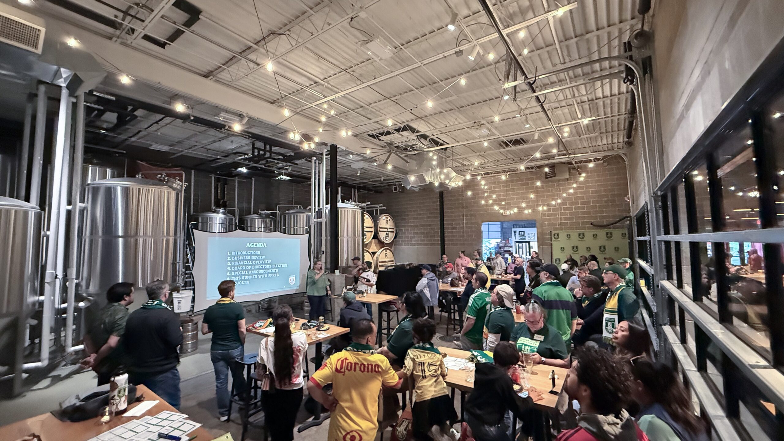 The first annual membership meeting for Forest Park Rangers FC at Rockwell Beer Co. in St. Louis, MO.